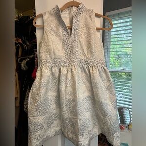 Lilly Pulitzer girls metallic silver dress